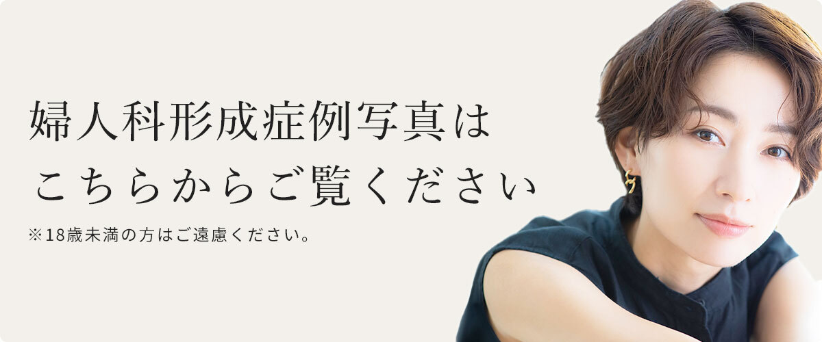 婦人科形成症例写真はこちらからご覧ください。18歳未満の方はご遠慮ください。