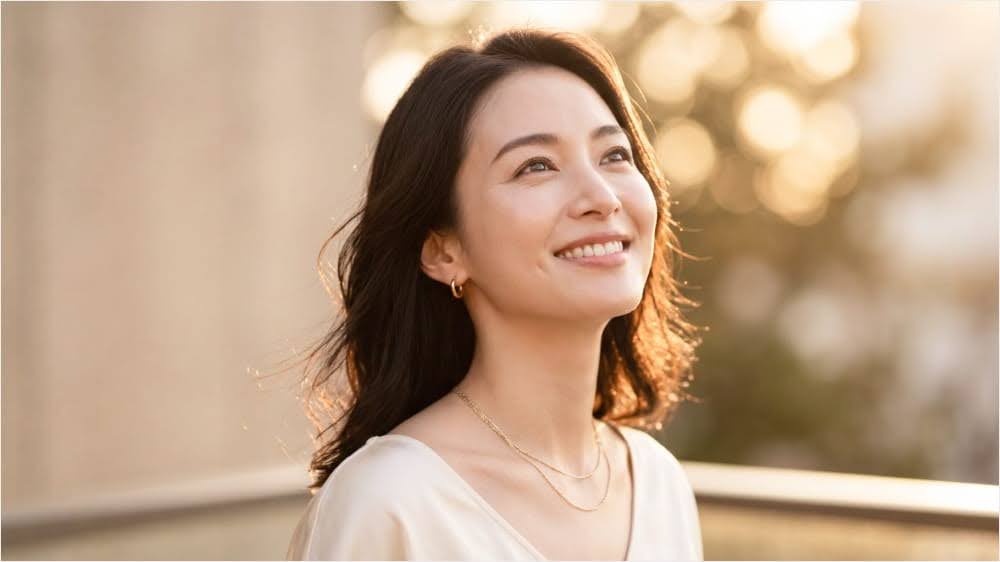笑顔の女性