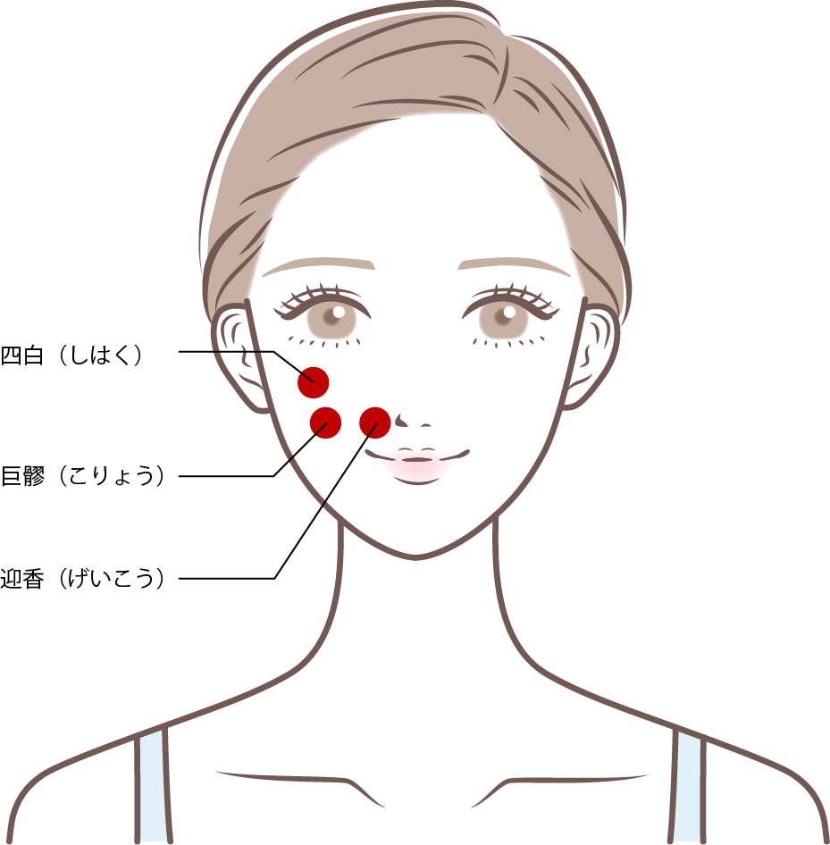 ほうれい線 マッサージ ツボ押し